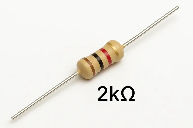2K Ohm Resistor Pack Of 10 | 1/4W (2000Ω) ±5% Carbon Film Resistor For Diy Electronics & Arduino Projects 1