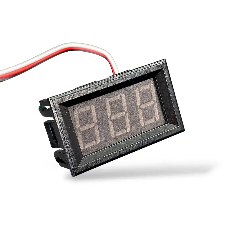 3.7V To 30V Digital Voltmeter Panel Meter | 3-Wire Dc Voltage Tester | 0.56 Inch Red Led Display 1