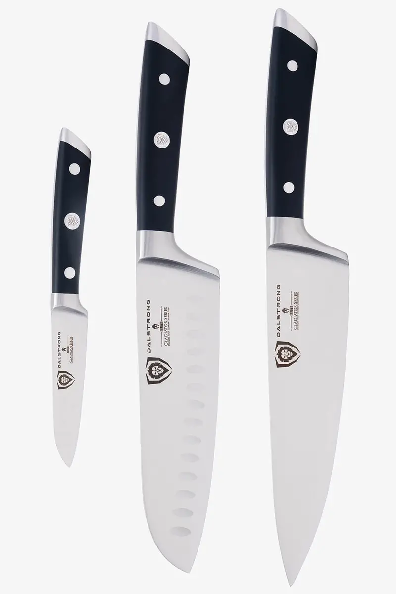 3-Piece Knife Set | Chef - Santoku - Paring | Gladiator Series Elite | Nsf Certified | Dalstrong © 1