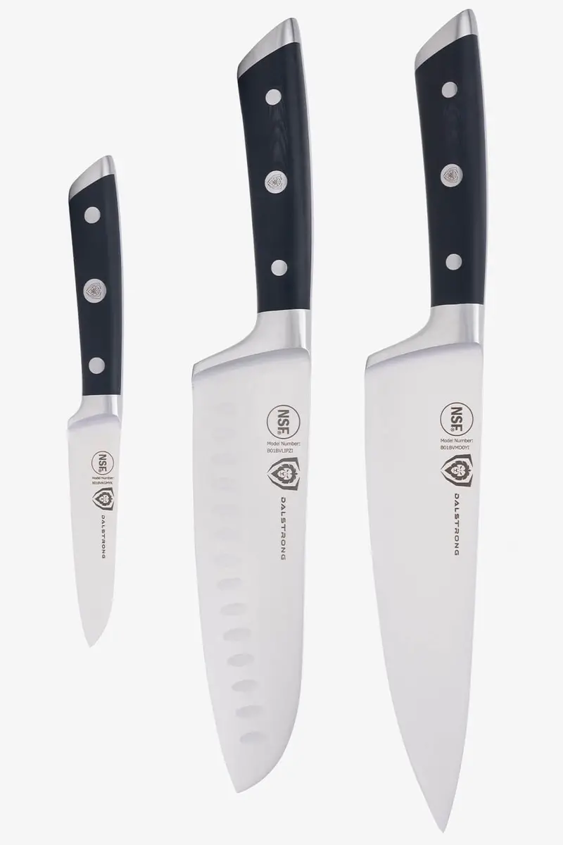 3-Piece Knife Set | Chef - Santoku - Paring | Gladiator Series Elite | Nsf Certified | Dalstrong © 2