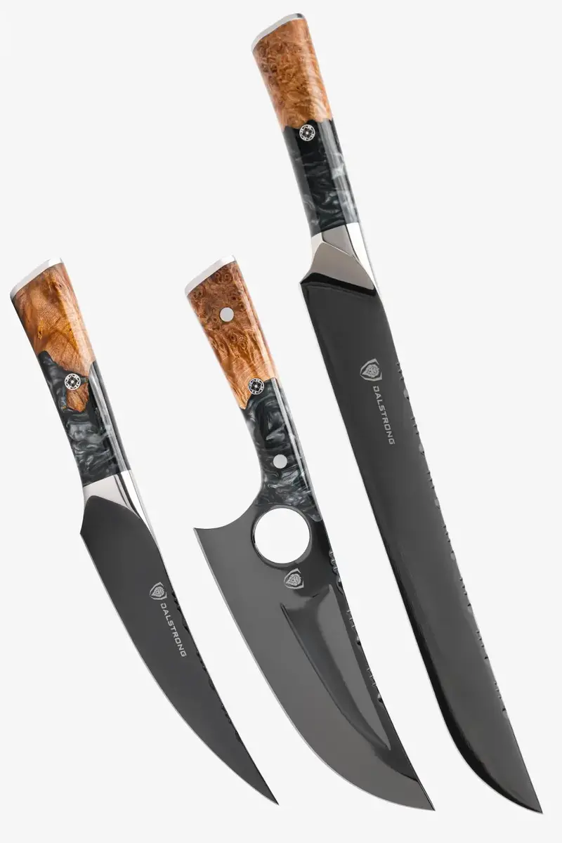3 Piece Set | Slicing, Fillet & Venator Knife | Valhalla Series | Ravenstone Edition | Dalstrong © 1