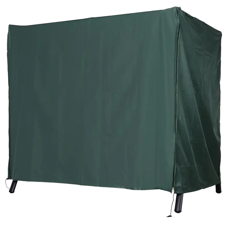 3-Seat Outdoor Swing Cover, Large Hammock Cover W/ Uv Resistant & Windproof, Green 1