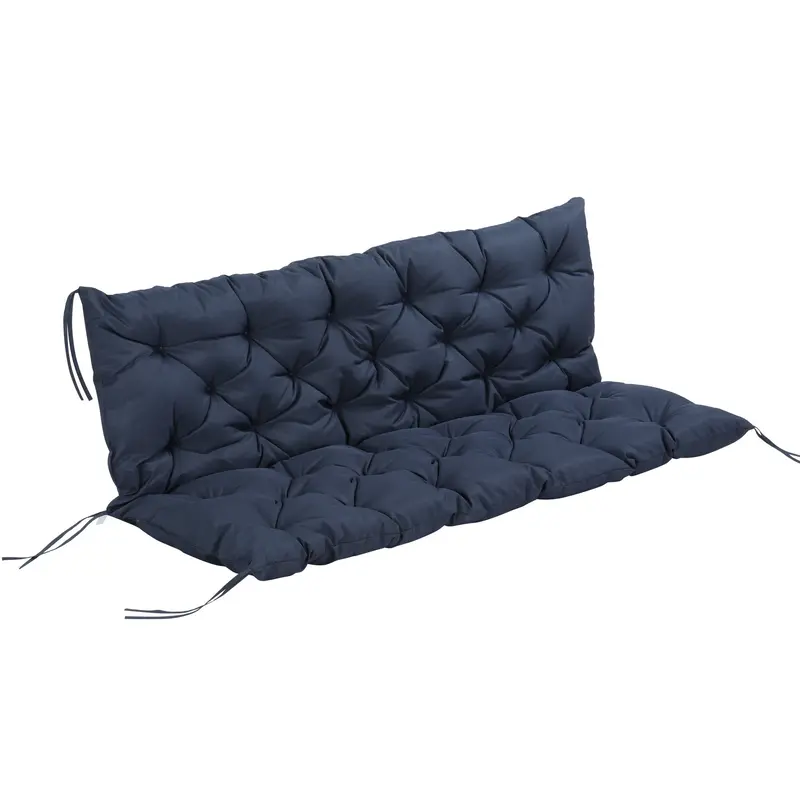 3 Seater Swing Chair Replacement Cushions With Backrest For Patio Furniture, Dark Blue 1