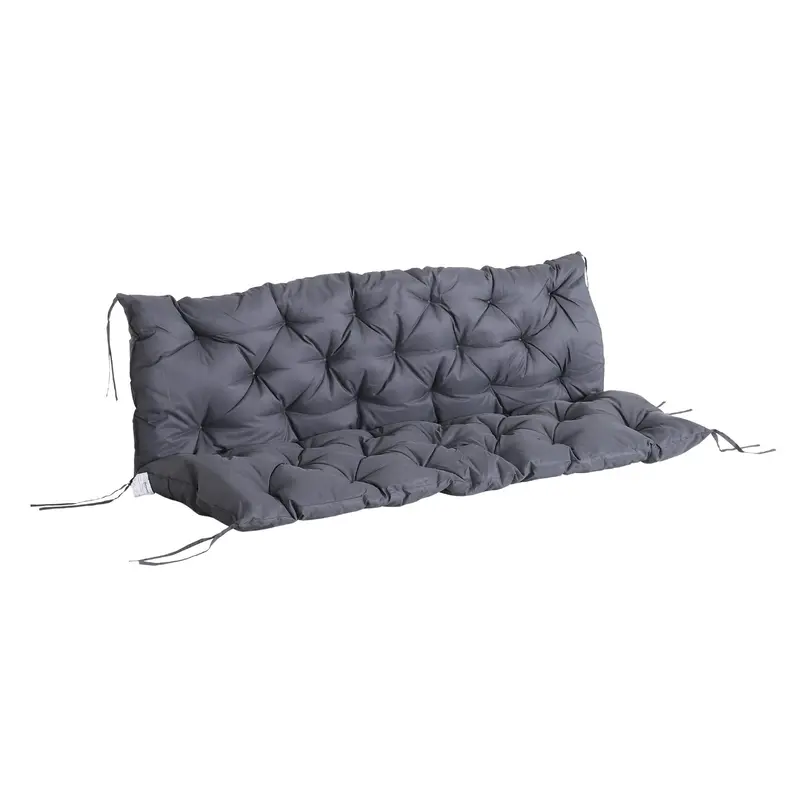 3 Seater Swing Chair Replacement Cushions With Backrest For Patio Furniture, Dark Grey 1
