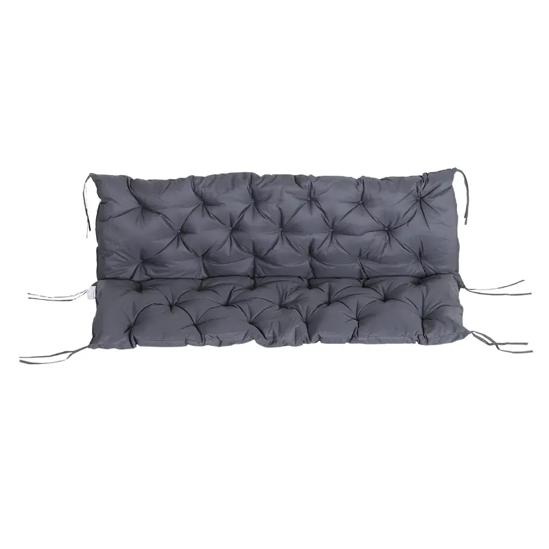 3 Seater Swing Chair Replacement Cushions With Backrest For Patio Furniture, Dark Grey 2