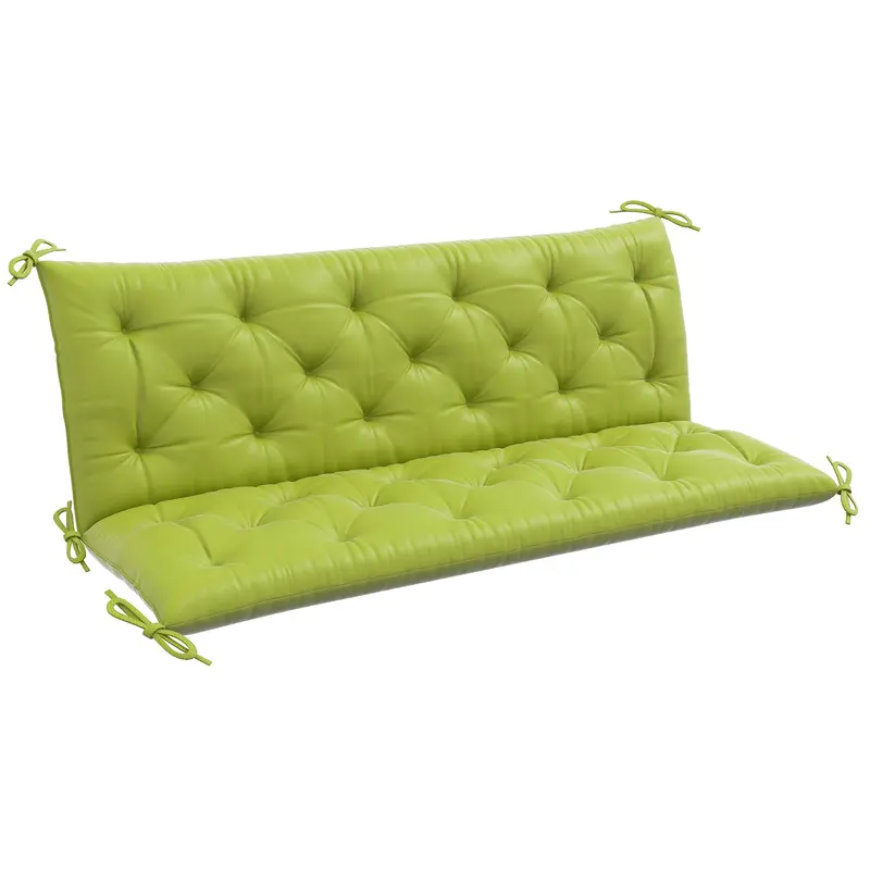3 Seater Swing Chair Replacement Cushions With Backrest For Patio Furniture, Light Green 1