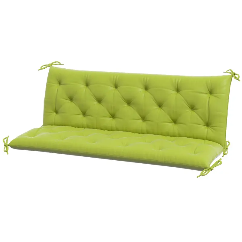 3 Seater Swing Chair Replacement Cushions With Backrest For Patio Furniture, Light Green 2