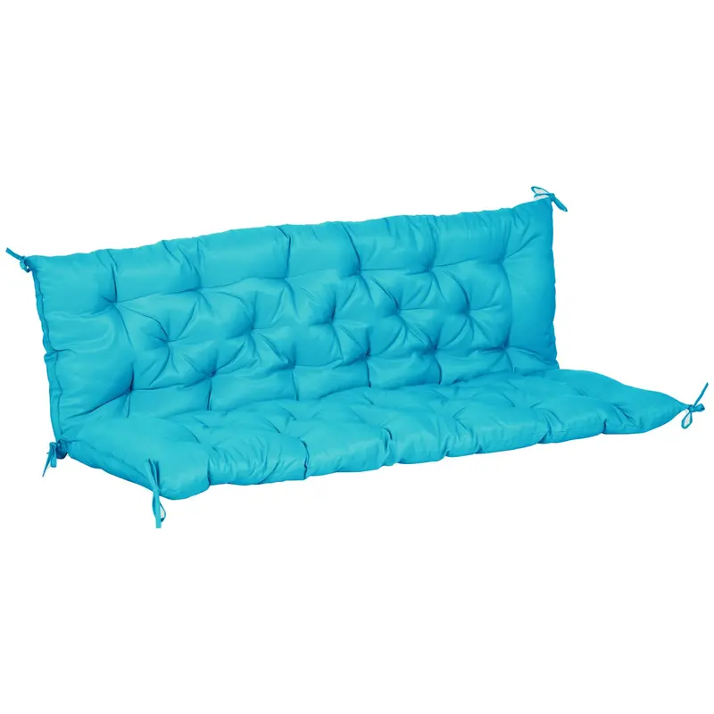 3 Seater Swing Chair Replacement Cushions With Backrest For Patio Furniture, Turquoise 1
