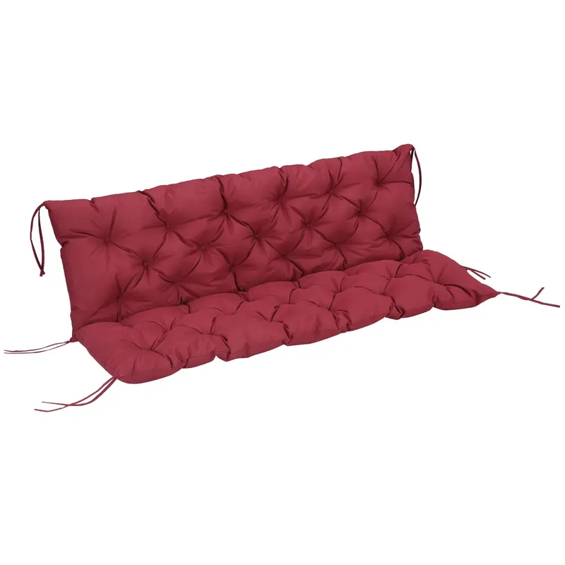 3 Seater Swing Chair Replacement Cushions With Backrest For Patio Furniture, Wine Red 1