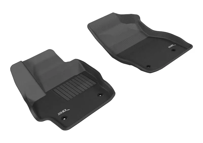 3D Maxpider 2010-2013 Mazda Mazda3 Kagu 1St Row Floormat - Black 1