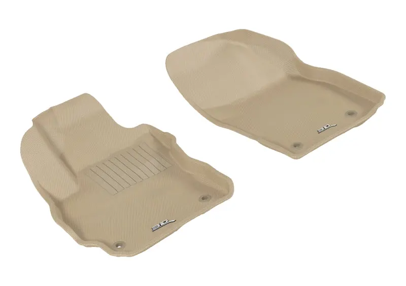 3D Maxpider 2012-2015 Mazda Mazda5 Kagu 1St Row Floormat - Tan 1