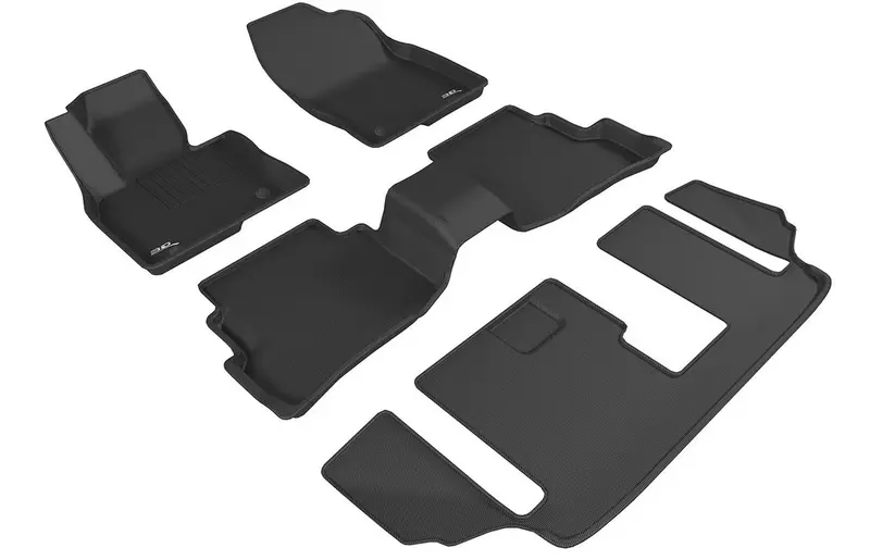 3D Maxpider 2016-2019 Mazda Cx-9 Kagu 1St & 2Nd & 3Rd Row Floormats - Black 1