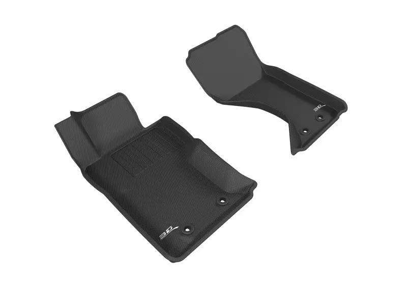 3D Maxpider 2016-2019 Mazda/Fiat Mx-5 Miata/124 Spider Kagu 1St Row Floormat - Black 1