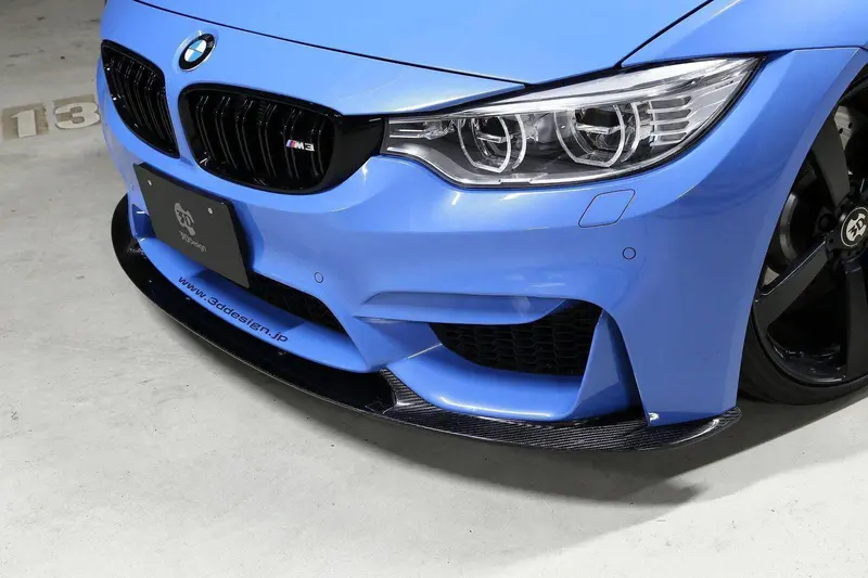 3Ddesign Carbon Fibre Front Splitter For Bmw M3 & M4 (2014-2020, F80 F82) 1
