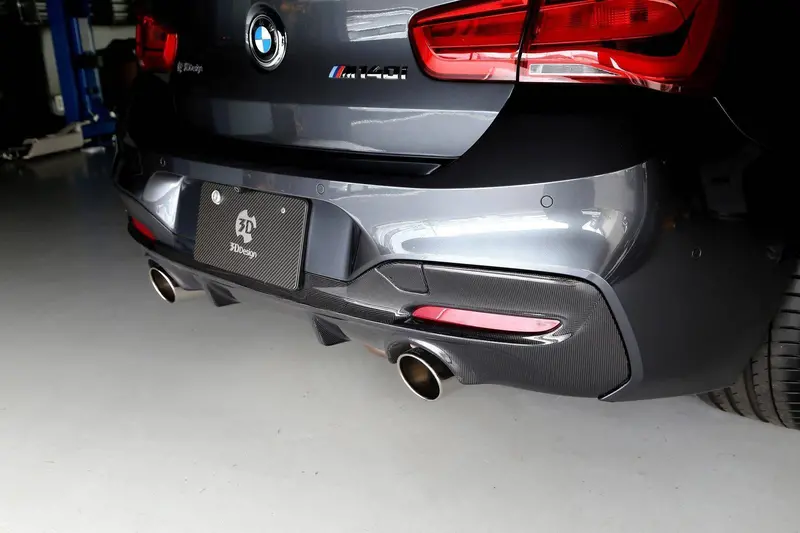 3Ddesign Carbon Fibre Rear Diffuser For Bmw 1 Series Lci (2015-2019, F20 F21) 2