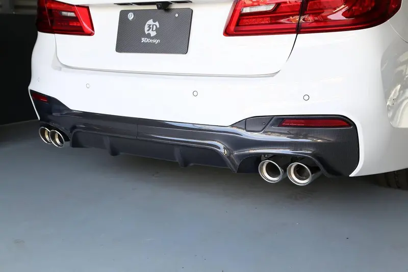 3Ddesign Carbon Fibre Rear Diffuser (Type 1) For Bmw 5 Series M Sport (2017-2023, G31) 1