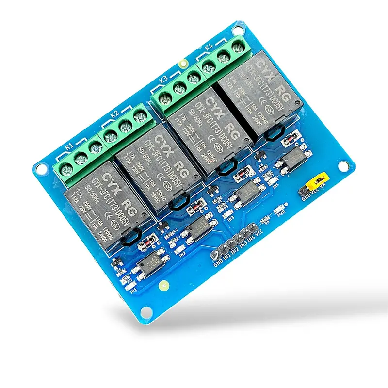4 Channel 5V Relay Module Board | Relay Switch For Arduino, Raspberry Pi & Iot Automation 1