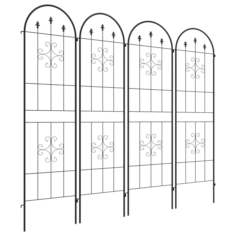 4-Pack 20" X 71" Metal Garden Trellis With Arrow Design 1