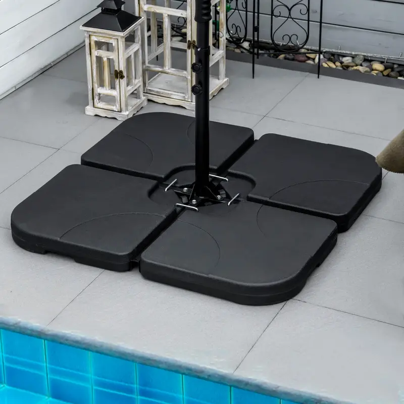 4-Pack Banana Umbrella Weights, 172Lb Capacity, Black 2