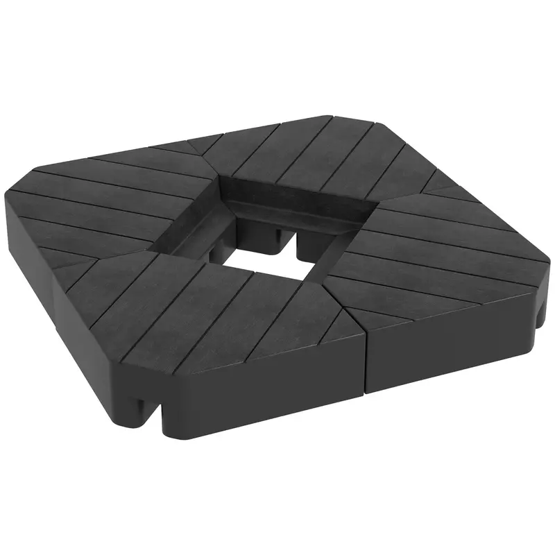 4-Piece Cantilever Umbrella Weight Set (176Lb Sand Capacity), Black 2