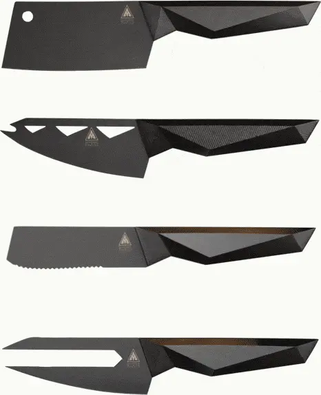 4-Piece Cheese Knife Set | Shadow Black Series | Nsf Certified | Dalstrong © 2