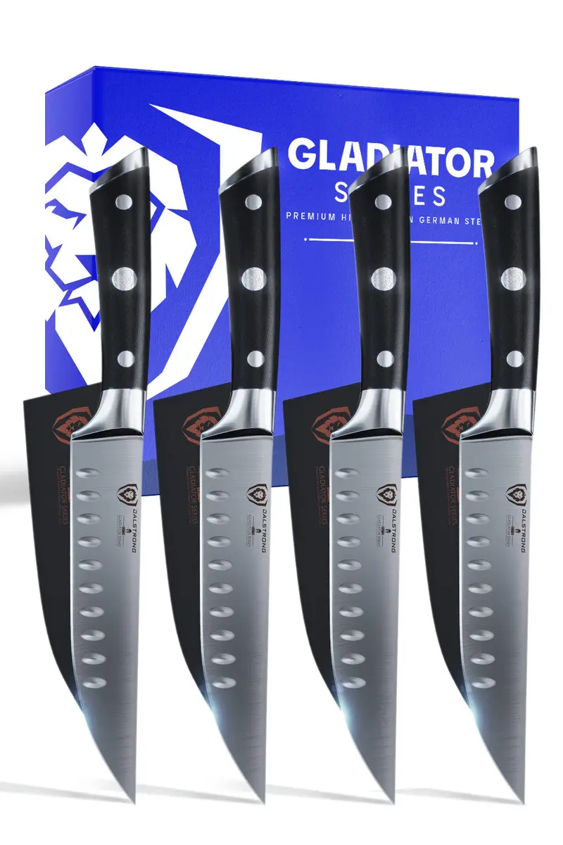 4-Piece Straight-Edge Steak Knife Set | Gladiator Series | Nsf Certified | Dalstrong © 1