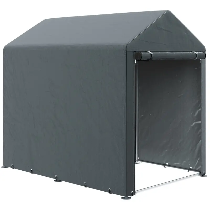 4' X 6' Portable Storage Shed With Galvanized Frame And Roll-Up Door 1
