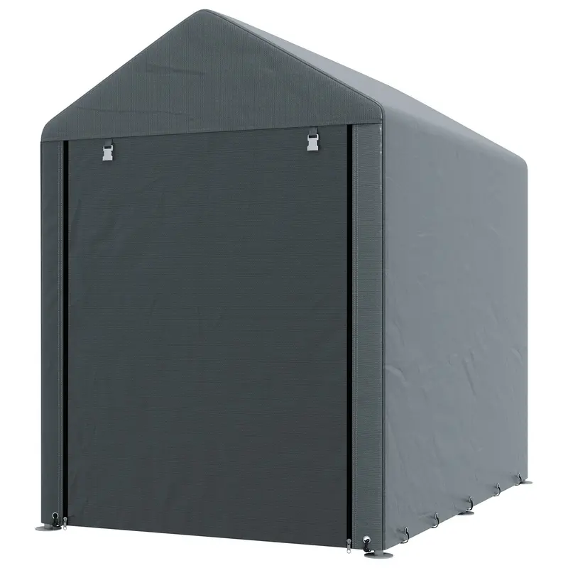 4' X 6' Portable Storage Shed With Galvanized Frame And Roll-Up Door 2