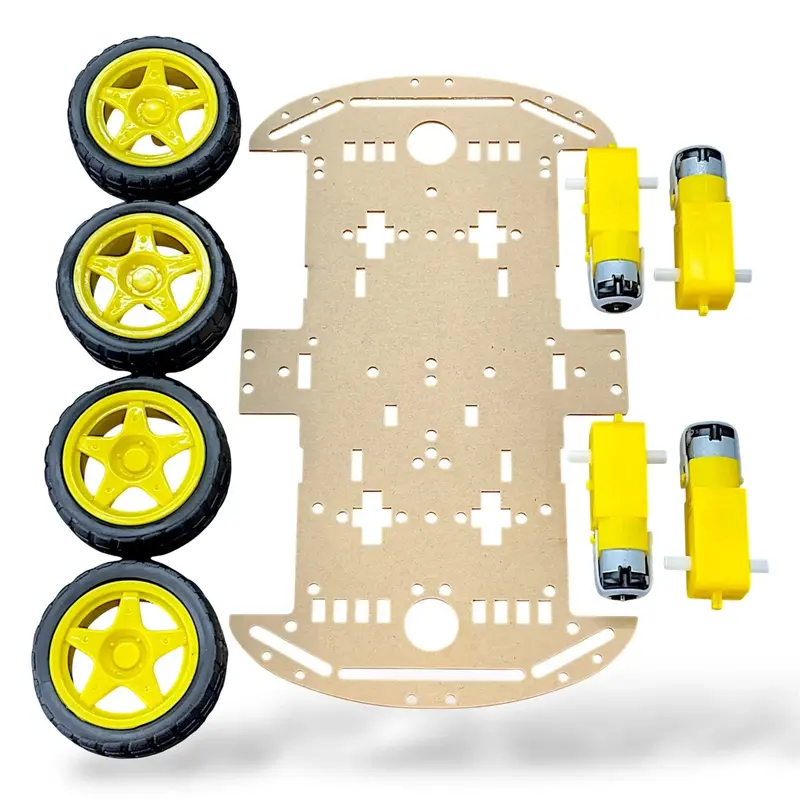 4Wd Smart Robot Car Kit With Plastic Chassis | Four-Wheel Drive Robotics Platform For Arduino, Esp32 & Stem Projects 2