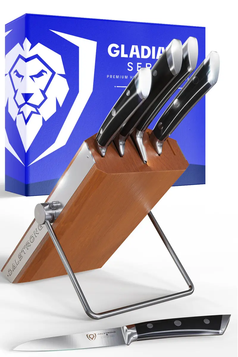 5-Piece Knife Set With Modular Block | Gladiator Series | Knives Nsf Certified | Dalstrong © 1