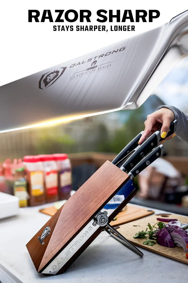 5-Piece Knife Set With Modular Block | Gladiator Series | Knives Nsf Certified | Dalstrong © 2