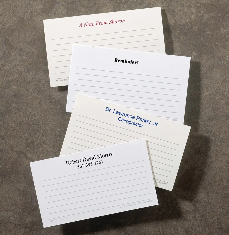 500 Personalized Wallet Cards, Horizontal Ruled 1