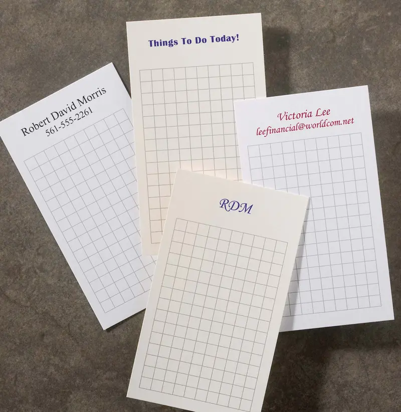 500 Personalized Wallet Cards, Vertical Grid 1