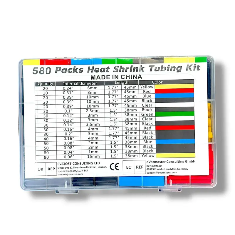 580 Pcs Heat Shrink Tubing Kit | Assorted Sizes & Colors Insulation Shrink Sleeve Set For Electrical & Diy Projects 2