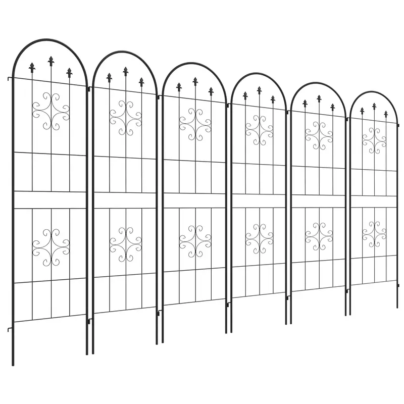 6-Pack 20" X 71" Metal Garden Trellis With Arrow Design 1