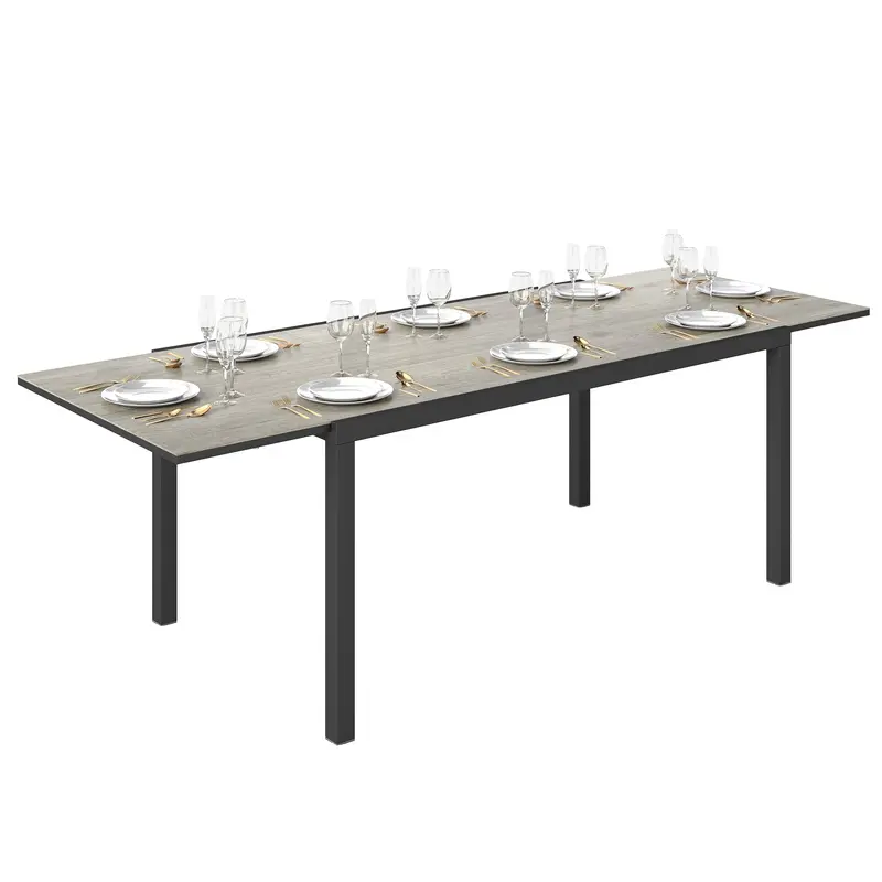 63"-94.5" Extendable Patio Dining Table For 6-8 People 1