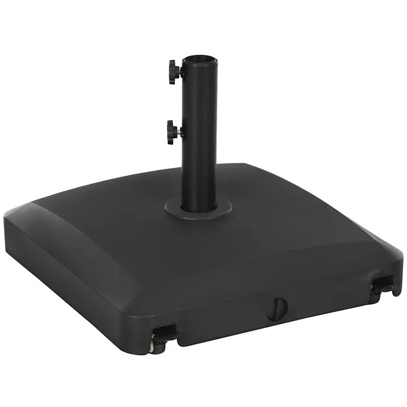 66Lb Wheeled Umbrella Base, For 1.5"/1.9" Poles, Black 1