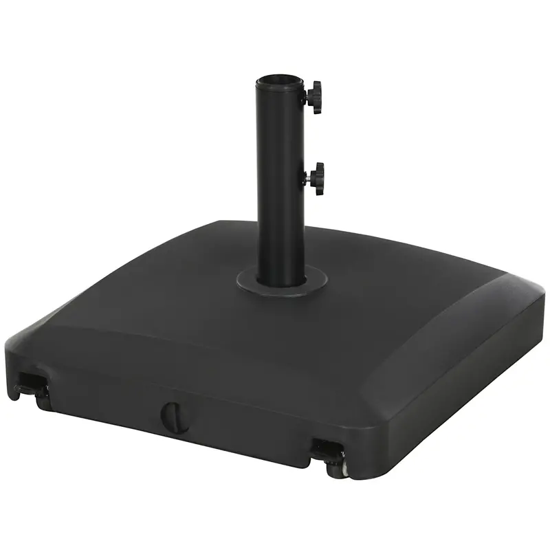 66Lb Wheeled Umbrella Base, For 1.5"/1.9" Poles, Black 2