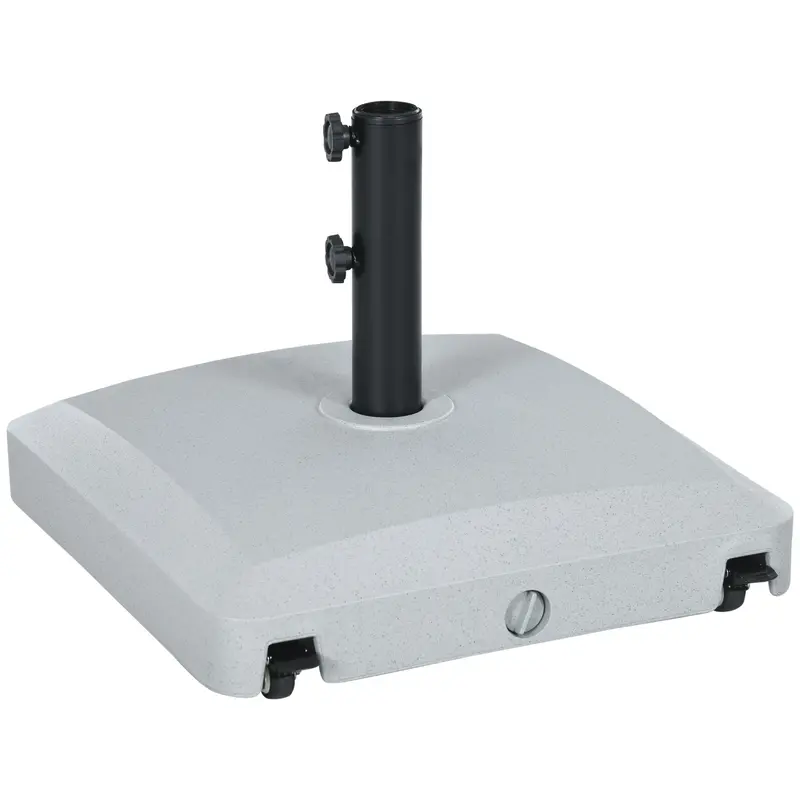 66Lb Wheeled Umbrella Base, For 1.5"/1.9" Poles, Light Grey 1
