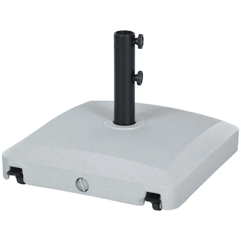 66Lb Wheeled Umbrella Base, For 1.5"/1.9" Poles, Light Grey 2