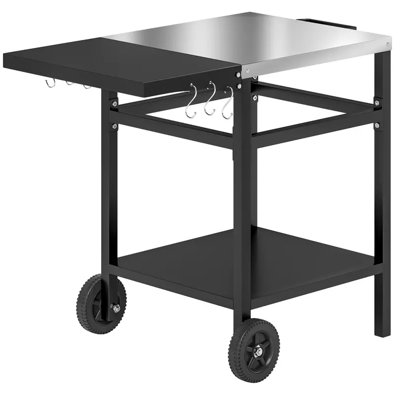 67-Qt Patio Cooler Cart With Shelf & Wheels, Grey 2