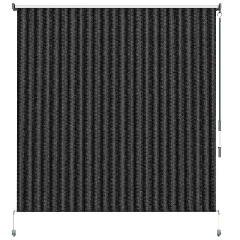 6'W X 6'H Roller Shades For Porch Balcony Gazebo, Black 1