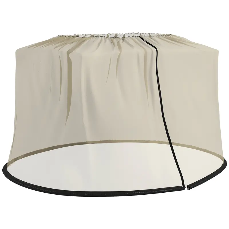 7.5Ft Umbrella Mosquito Net With Zippered Door, Beige 1