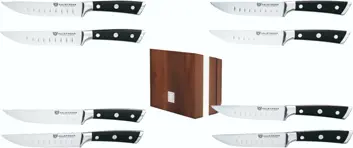 8-Piece Steak Knife Set With Storage Block | Gladiator Series | Knives Nsf Certified | Dalstrong © 2