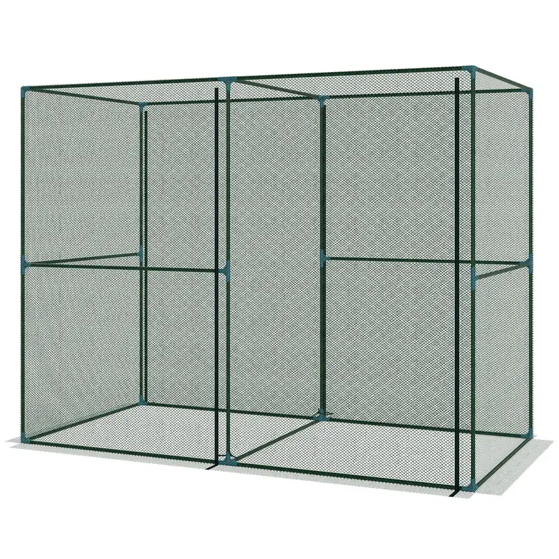 8' X 4' Crop Cage, Plant Protection Tent With Zippered Doors For Vegetable Garden, Backyard, Green 1