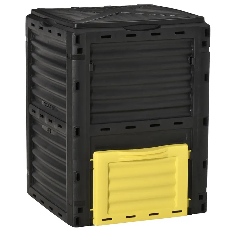 80 Gallon Outdoor Compost Bin For Fast Soil Creation, Yellow 1