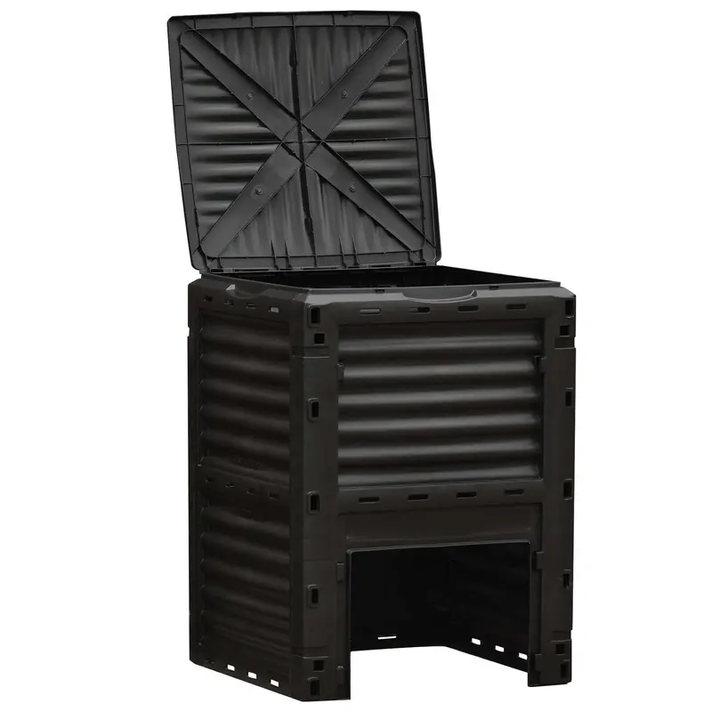 80 Gallon Outdoor Compost Bin For Fast Soil Creation, Yellow 2