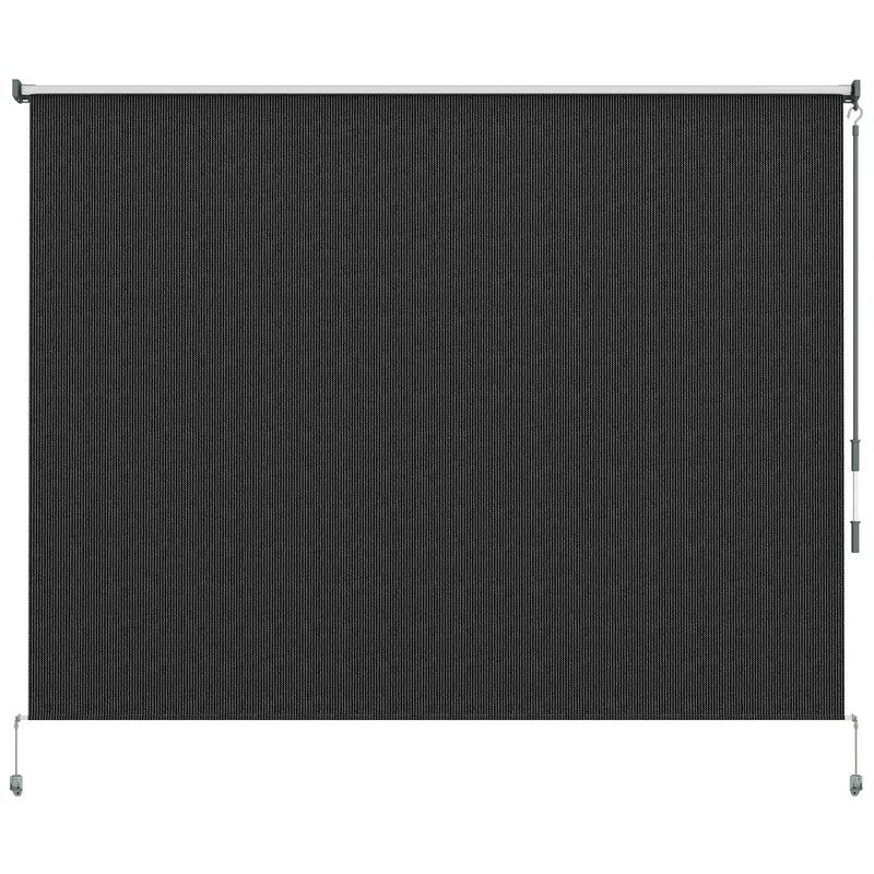 8'W X 6'H Roller Shades For Porch Balcony Gazebo, Black 1