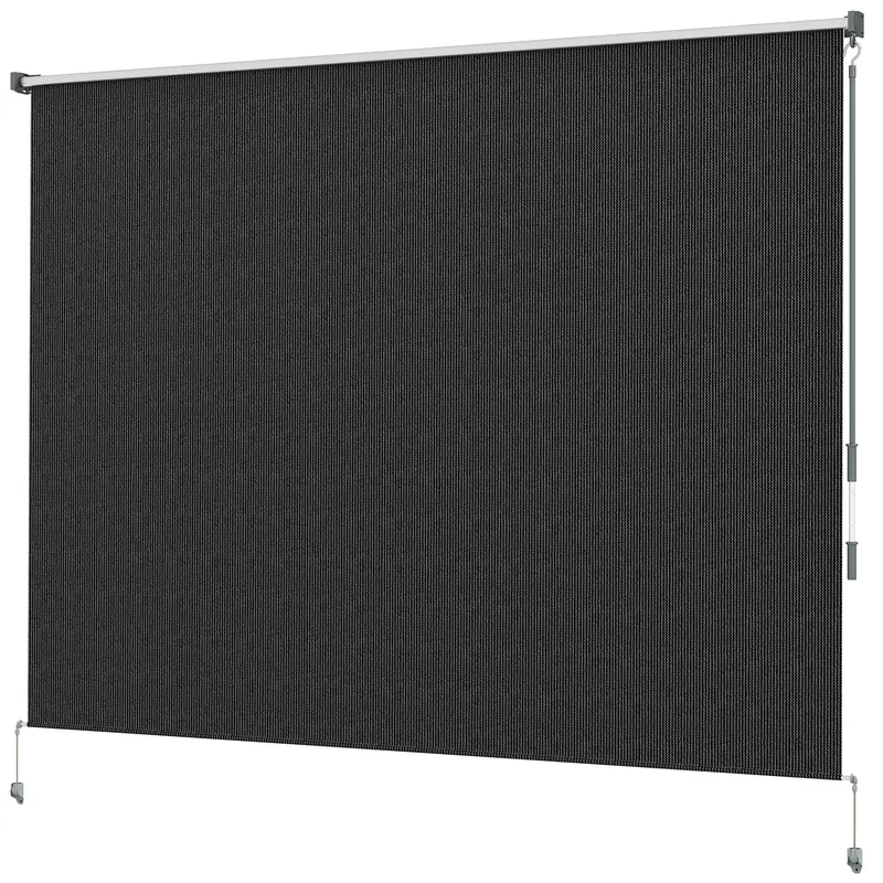8'W X 6'H Roller Shades For Porch Balcony Gazebo, Black 2