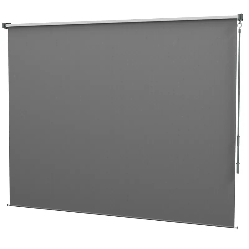 8'W X 6'H Roller Shades For Porch Balcony Gazebo, Light Grey 2